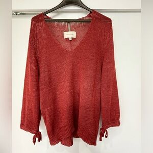 Brochu Walker V-neck Linen Sweater